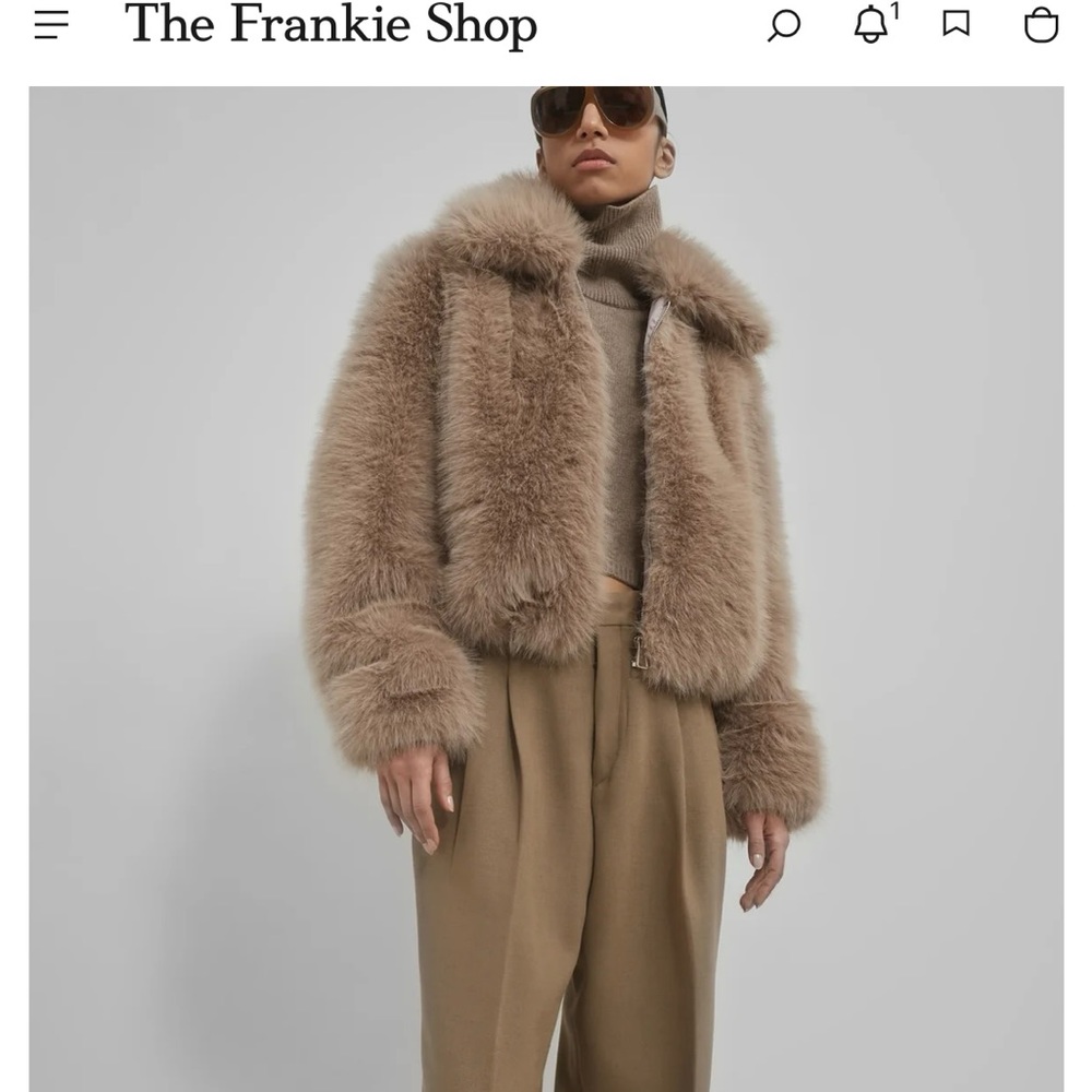Frankie shop Sabrina faux fur jacket - mocha